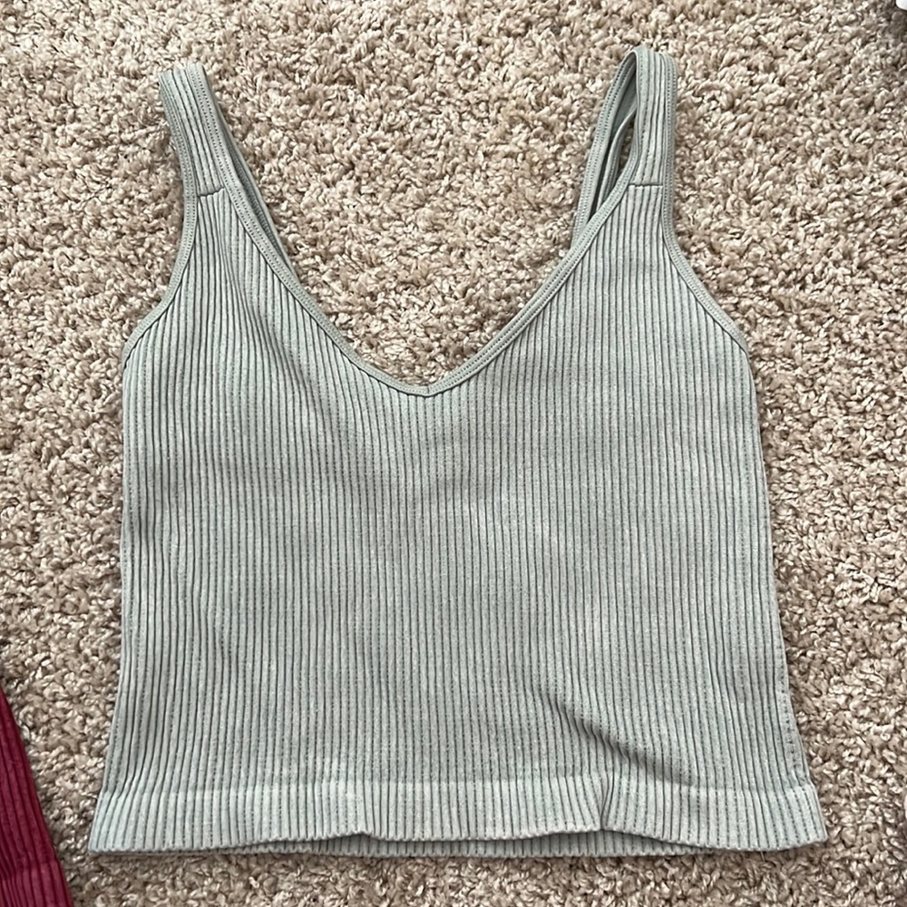 Small green Bella seamless top